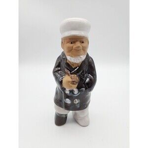 Sea Captain Peg Leg Glazed Pottery Ceramic Figurine Canadian Folk Art